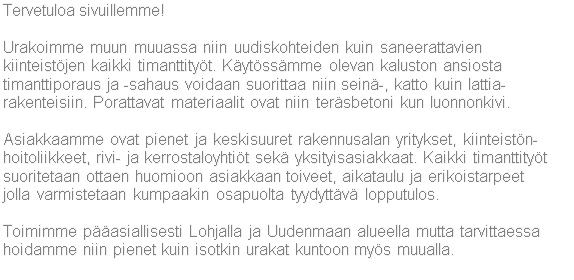 Putkity�t ja putkien saneeraukset